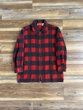Vintage 80s LD Burke Of Sante Fe Made In USA Flannel Jacket Buffalo Check Mens M