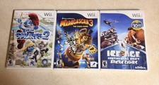 Madagascar 3 - Smurfs 2 - Ice Age Nintendo Wii Games - Bundle