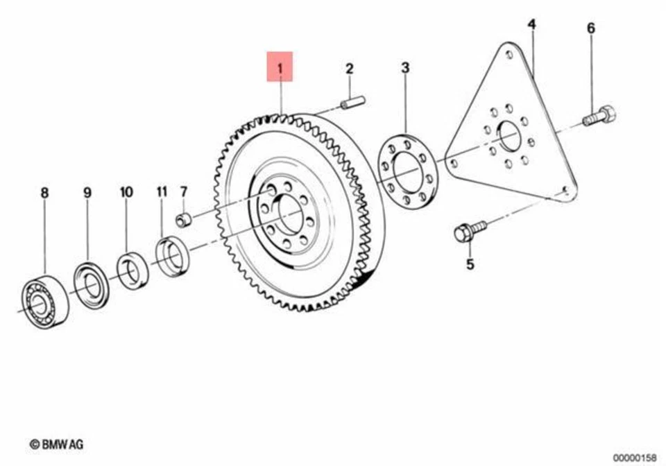 Volante automático original BMW E24 E32 E34 cupé sedán OEM 11221730680 Foto 2 de 3