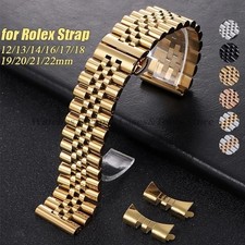 Cinturino orologio in acciaio inox massiccio, 12/13/14/16/17/18/19/20/21/22 mm