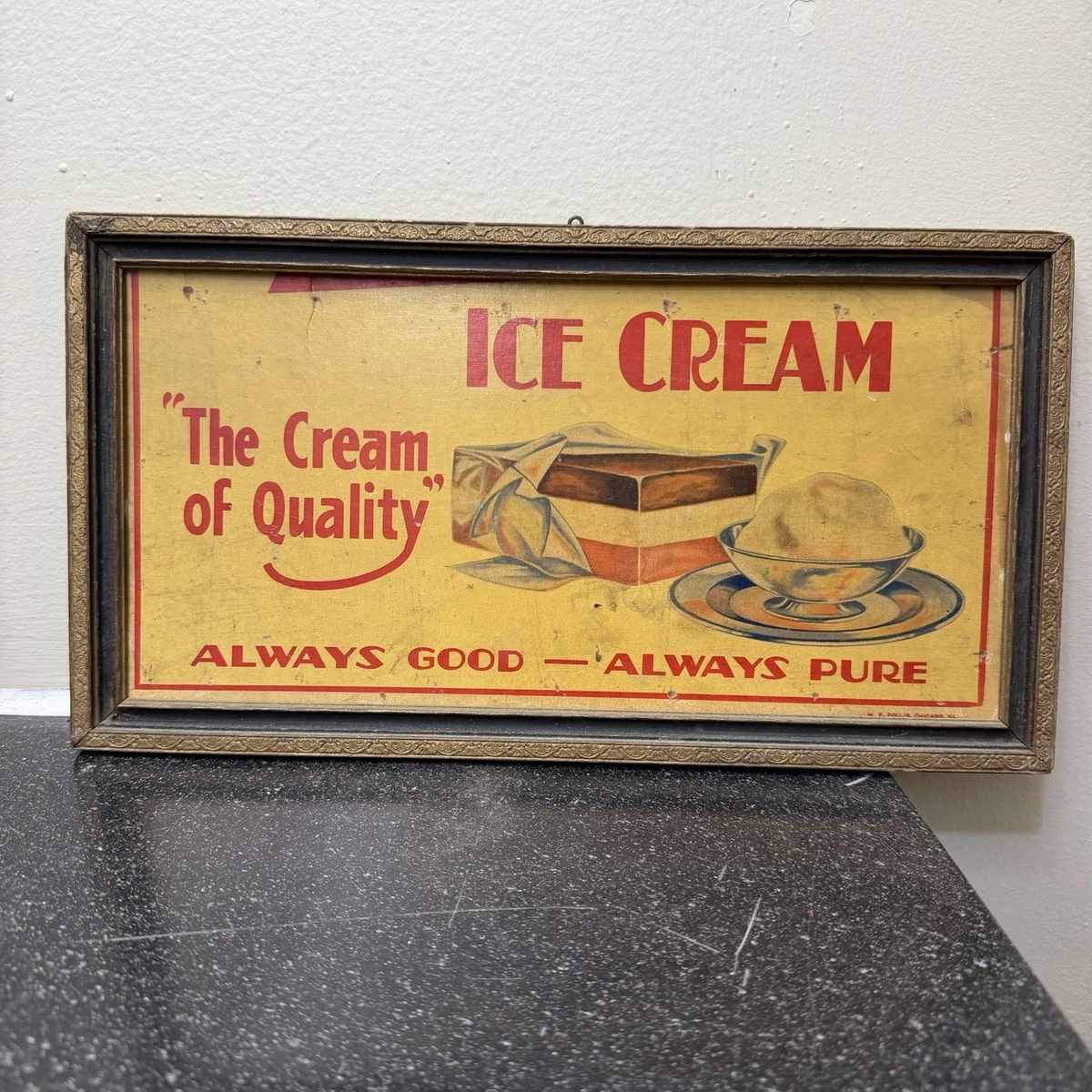 vintage ice cream sign products for sale | eBay