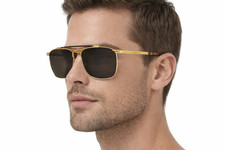 Classic Vintage Alaska Adventure 83S Large Square Double Bridge Metal Sunglasses