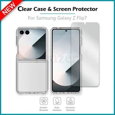 For Samsung Galaxy Z Flip7 Phone Case Shockproof Cover+LCD Screen Protector