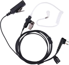 Covert Acoustic Tube Walkie Talkie Earpiece Surveillance Headset with Mic Compat