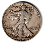 1939 S Walking Liberty Half Dollar