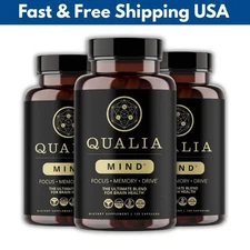 Qualia Mind Brain 2.0 Supplement Nootropics - 120 Capsules 3 Pack US