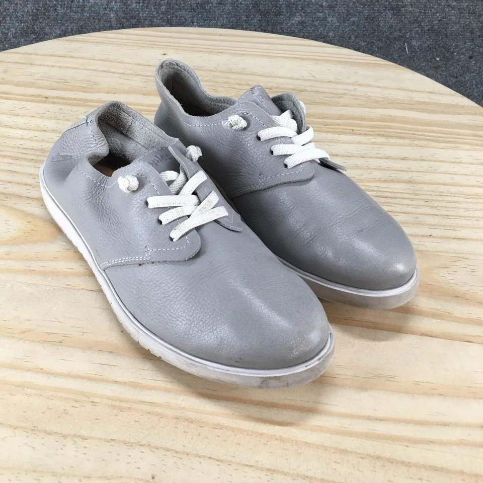 Zapatos Hush Puppies Mujer 6.5 M Moyen Tenis Gris Con Cordones Punta Redonda Informales Bajos Foto 3 de 4