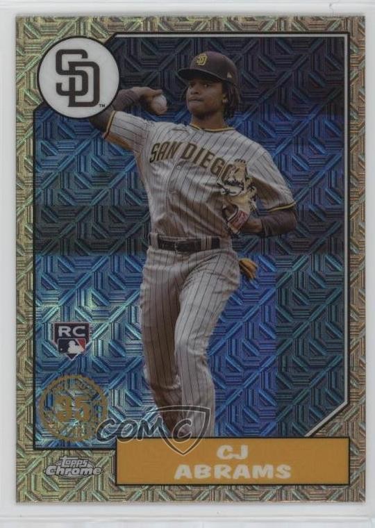 2022 Update 1987 Topps Chrome Silver Pack Series Mojo CJ Abrams #T87C-41 12g7