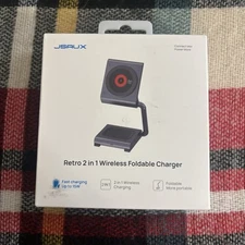 JSAUX 2-in-1 Wireless Charging Station, 15W Magsafe Charger Foldable