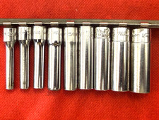 9 Pcs. Snap-on 14 Drive 316 - 12 Deep Chrome Socket Set 6pt Usa 9 Pcs. Snap-on 14 Drive 316 - 12 Deep Chrome Socket Set 6pt Usa