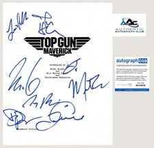 TOM CRUISE +8 CAST AUTOGRAPH SIGNED TOP GUN SCRIPT ACOA