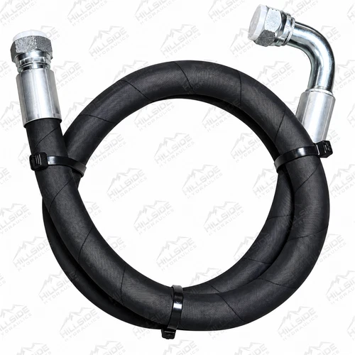 3/4" Hydraulic Hose Assembly - #12 JIC Female x #12 JIC 90° Swivel End (1-1/16) - product listing photo