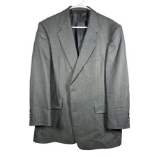 Hart Schaffner Marx Mens 42R Gray Wool Blazer Two Button Sport Coat