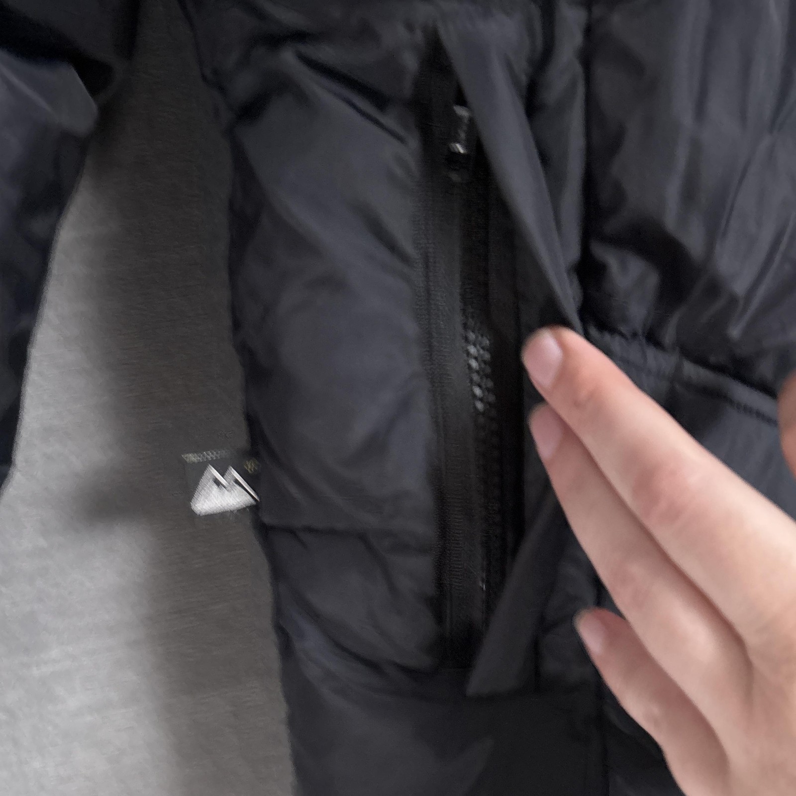 Vintage First Down Puffer Jacket Large Black Down… - image 5