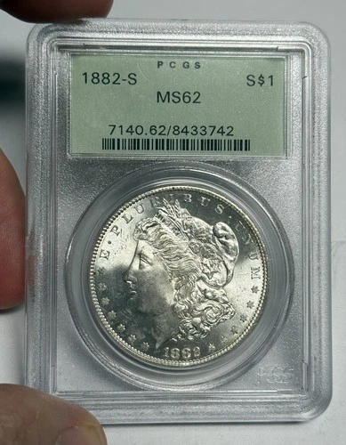 1882-S OGH (Generation 3.1) PCGS MS62 Morgan Silver Dollar, Mint State $1 BU