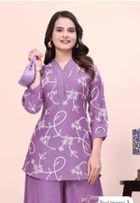 Women New Designer Premium Look Floral Design Kurta With Palazzo. Size S To...
