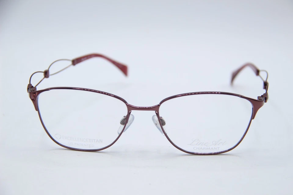 NUEVA LÍNEA ART CHARMANT XL 2103 RE ROJO GUNMETAL MARCO AUTÉNTICO GAFAS 51-16 Foto 2 de 4