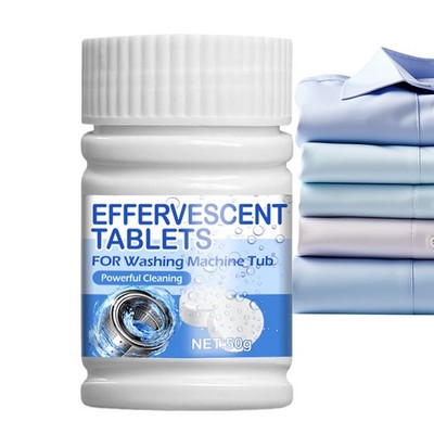 &50 Count Finally Fresh Washing Machine Cleaner Tablets Powder for Fresh Laundry