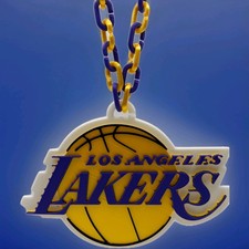 FREE SHIPPING Los Angeles Lakers Hype Chain Logo Purple Yellow NBA Basketball