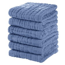 Muslin Burp Cloths Baby 12''X12'', Baby Washcloths 6 Pack, 100 Cotton Baby W...