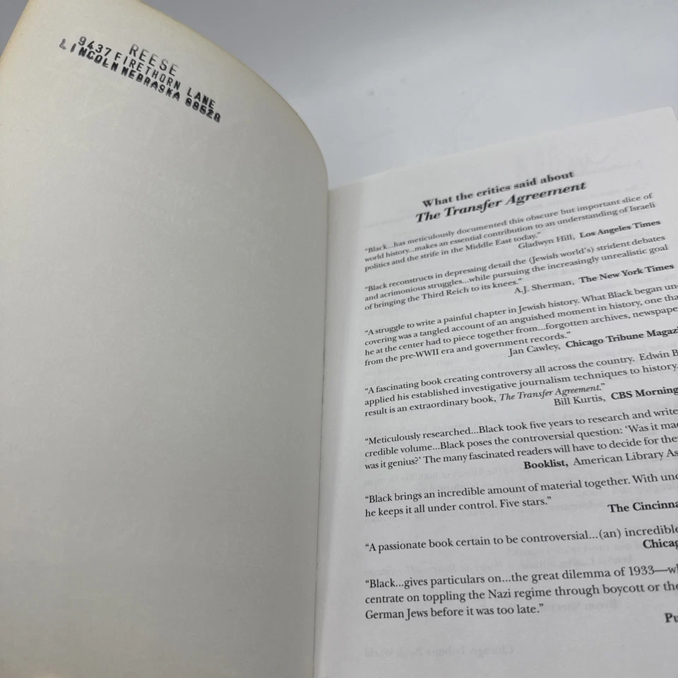 *Uncorrected Proof* The Transfer Agreement: Jewish Palestine & 3rd Reich Pact - Image 2 of 4