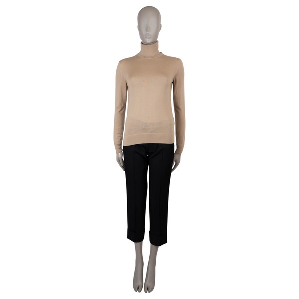 73922 authentischer RALPH LAURENT beige Kaschmir ROLLKRAGEN Pullover S