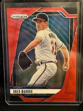 Greg Maddux 2025 Panini Prizm Ruby Red Wave Prizm #67 - Atlanta Braves