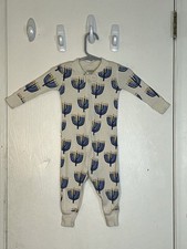 Hanna Andersson Baby Boy 6-12M Hanukkah Pajamas One Piece Front Zip Long Sleeve