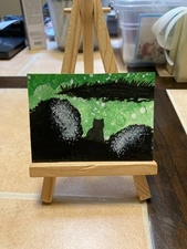 ACEO Original Acrylic Painting Landscape Abstract Art Card ATC Scenery 142