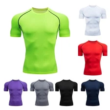 Men Sport T-Shirt Quick Dry Compression Gym Top Running Training Fitness Gift