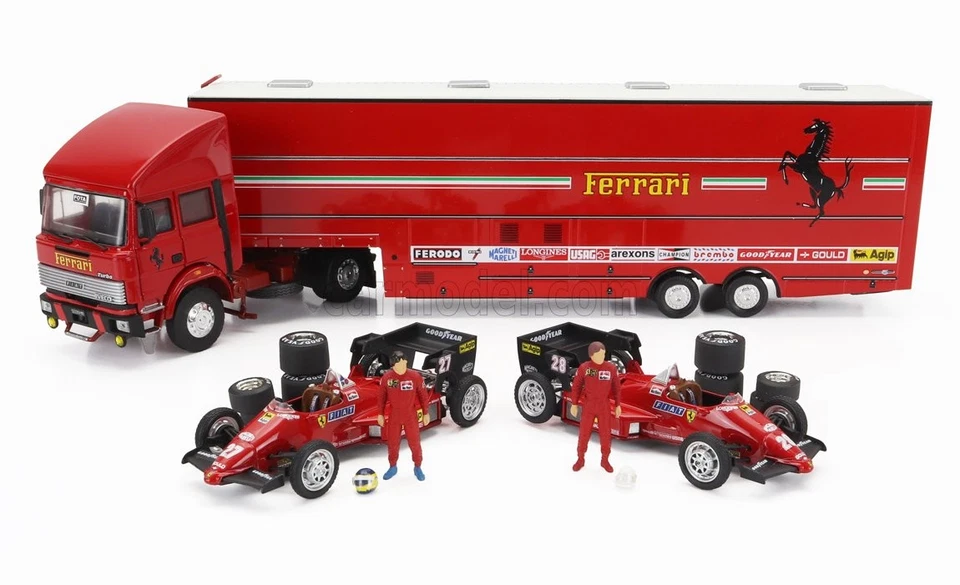 MODELLINO AUTO STATICO BRUMM IVECO FIAT 190 TRUCK CAR TRANSPORTER MONACO GP 1984 - Immagine 2 di 4