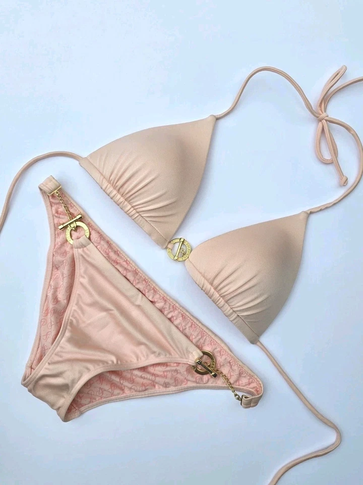 Victoria's Secret Raro Triángulo Traje De Baño Push Up Cadenas Euforia Rosa S/S Nuevo Sin Etiquetas Foto 2 de 4