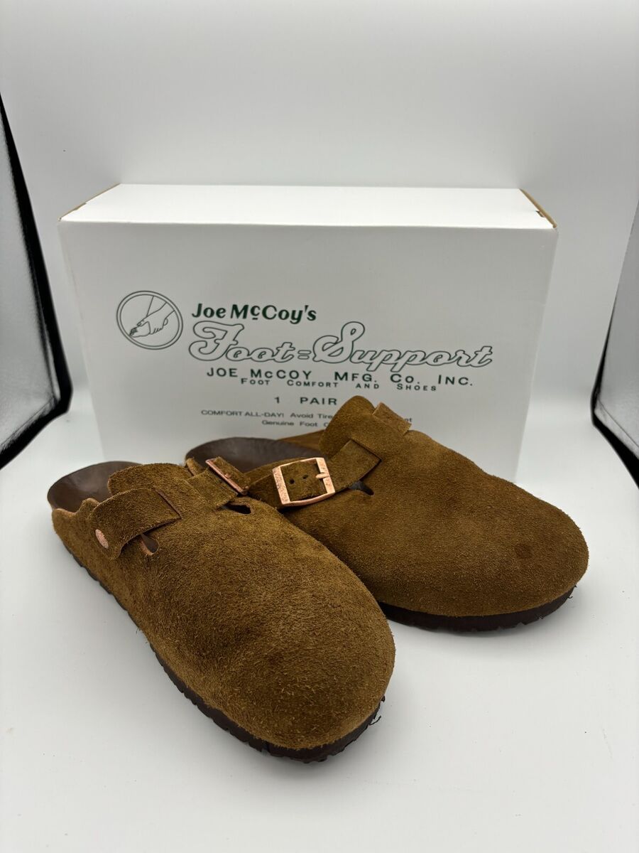JOE McCOY LEATHER FOOT-SUPPORT CLOGS (L)(LEATHER FOOT JOE McCOY LEATHER FOOT-SUPPORT CLOGS (L)(LEATHER FOOT