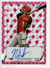 2022 Leaf Perfect Game A-A Auto Pink Wave #MA-NS1 Nolan Stevens 1/6