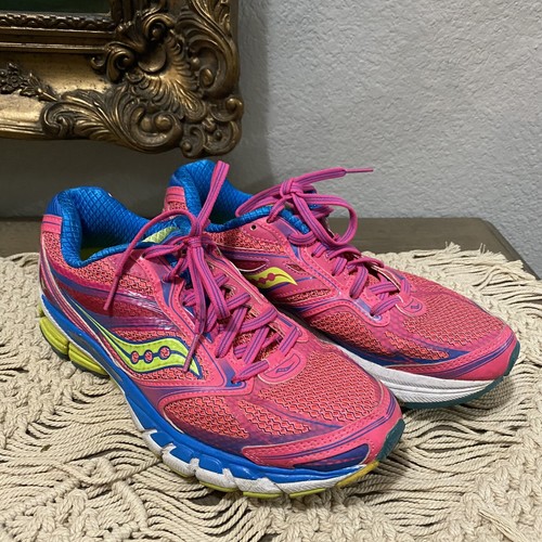 Saucony Powergrid Women’s Size 8 Pink Running Sneakers Athletic Multicolor Brght