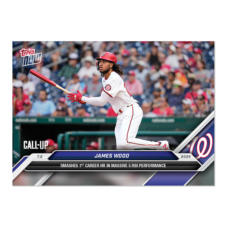 2024 Topps Now 392 James Wood 1st MLB HR & 5-RBI Game-25 Cents Shipping!