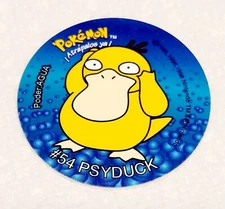 Tazos 1998 Pokémon 1 PSYDUCK #54 Sabritas Pog Taps Cups Nintendo FAST FREE SHIP
