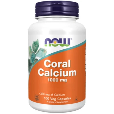 Now Foods, Calcium Okinawa Coral Calcium, 1000mg, 100 Veg.Kapseln - Blitzversand - Bild 1 von 3
