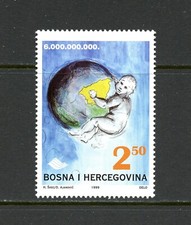 R0012 Bosnie-Herzégovine 1999 Population Mondiale - 6 Milliards 1v. MNH