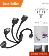 USB Splitter 4 Out USB-A Extension Cord Multi Port for PC Laptop TV MacBook
