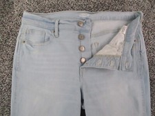 Old Navy Jeans Womens 8 Blue Denim Flare Ankle High Rise Light Wash Retro 29x24