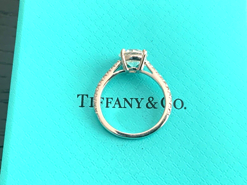 Tiffany & Co Platinum NOVO Round Diamond Engagement Ring 1.43 CT G VS1 $27k NEW - Picture 11 of 13