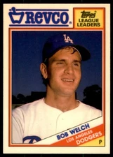 1988 TOPPS REVCO LEAGUE LEADERS - #15 BOB WELCH LOS ANGELES DODGERS
