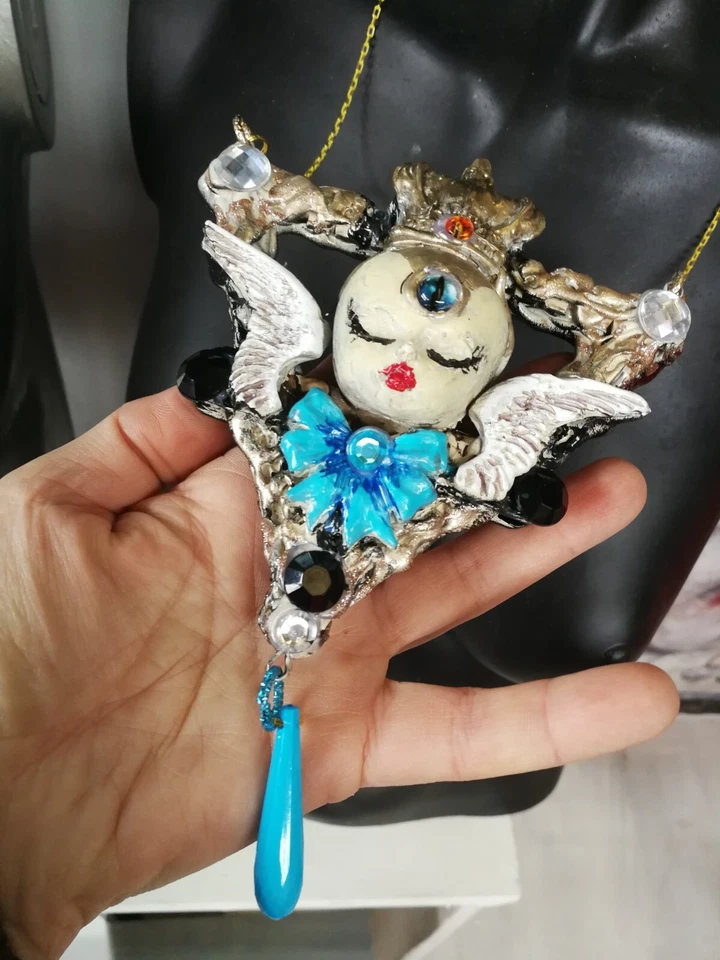 ángel de la guarda joyería collar protección amuleto colgante poder mágico talismán Foto 4 de 4