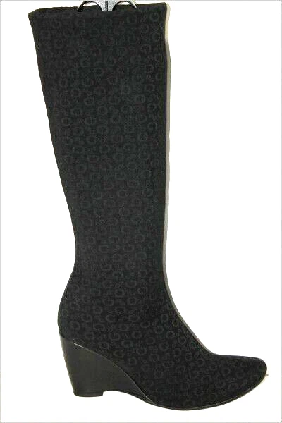 GUESS Bottes Compensées Stretch Elastiqué Imprimé Noir T 41 TTBE - Photo 2/4