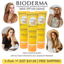 Bioderma Photoderm MAX SPF100 3-Pack 40ml  Travel Sunscreen  Waterproof  TSA