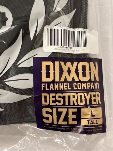 DIXXON Destroyer Giacca di Flanella con Cappuccio Uomo Large ALTA LT ESAURITA NUOVA CON SCATOLA 🔥 - Foto 2 di 2