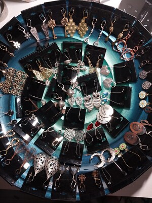 Mystery Bag of Handmade Earrings, 5 variety pairs for $25 (Gemstone, Wood, Glas)