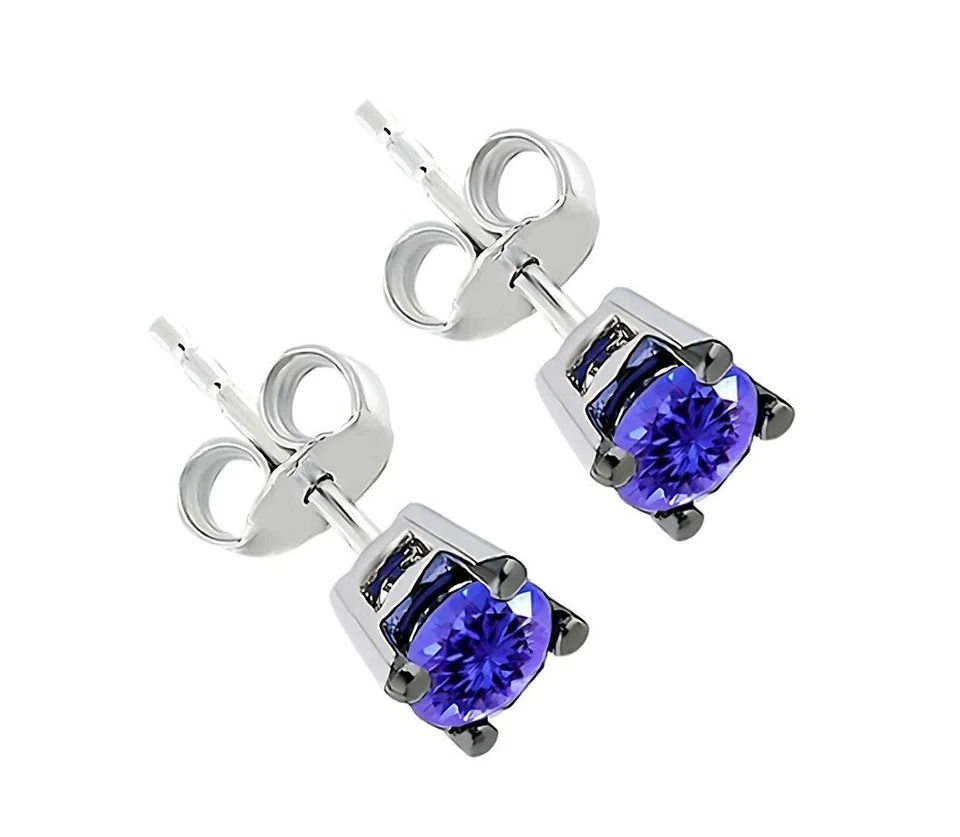 Elegante conjunto de cuatro puntas de compromiso y fiesta de tanzanita púrpura genuina para hombre Foto 2 de 4