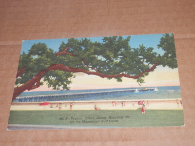 BILOXI MISSISSIPPI - 1954 USED POSTCARD - KEESLER AIR FORCE BASE POSTMARKED